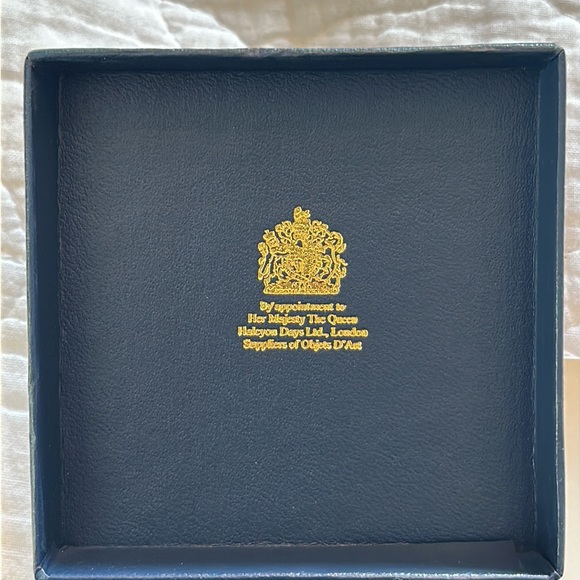 Halcyon Days Enamel “Congratulations” Trinket Box In Original Box W/Paperwork - Picture 3 of 4